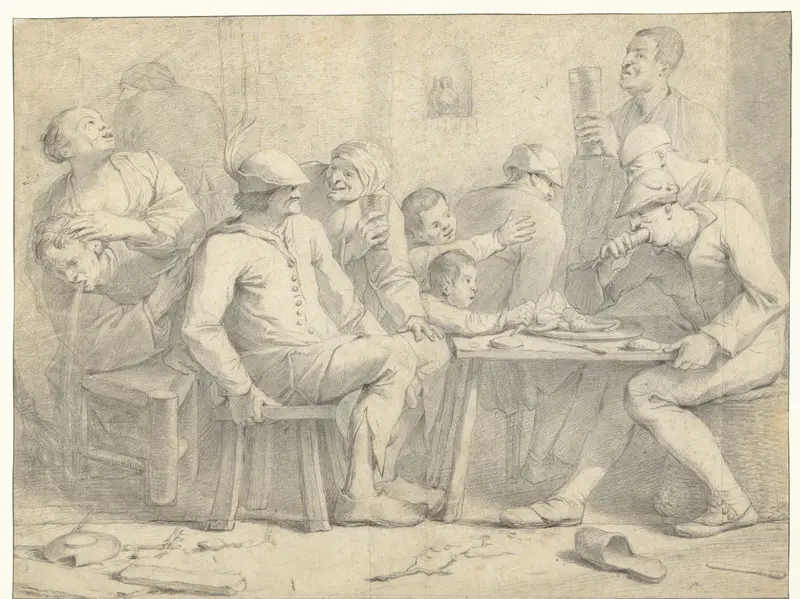 De vrolijke boerenmaaltijd Wall Art by Leendert van der Cooghen - High-Resolution Digital Print