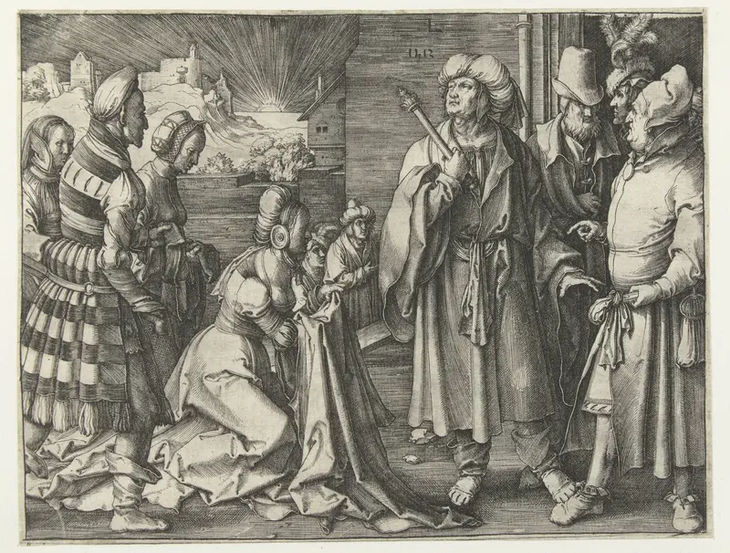 De vrouw van Potifar beschuldigt Jozef Wall Art by Unknown - High-Resolution Digital Print