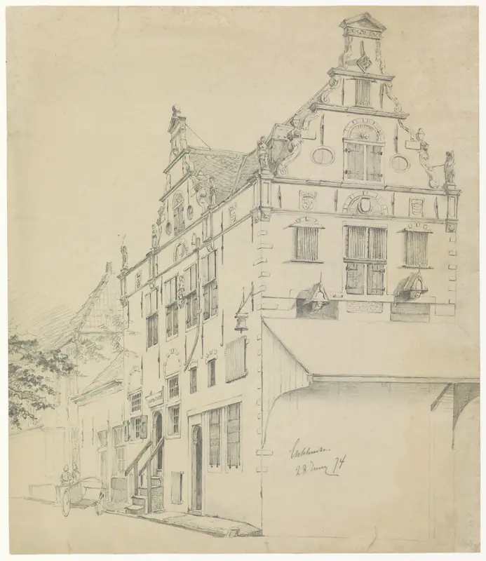 De Waag in Enkhuizen Wall Art by Willem de Haas Hemken - High-Resolution Digital Print