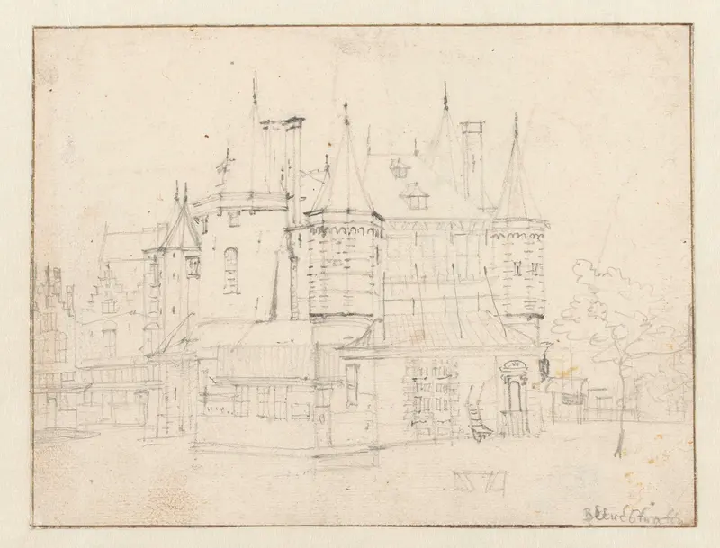 De Waag (Sint Antoniespoort) op de Nieuwmarkt te Amsterdam Wall Art by Jan Abrahamsz. Beerstraten - High-Resolution Digital Print