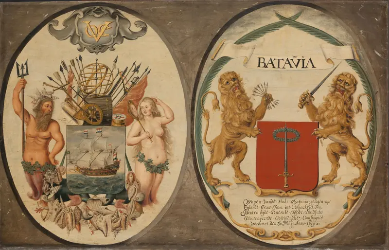 De wapens van de VOC en Batavia Wall Art by Jeronimus Becx (II) - High-Resolution Digital Print