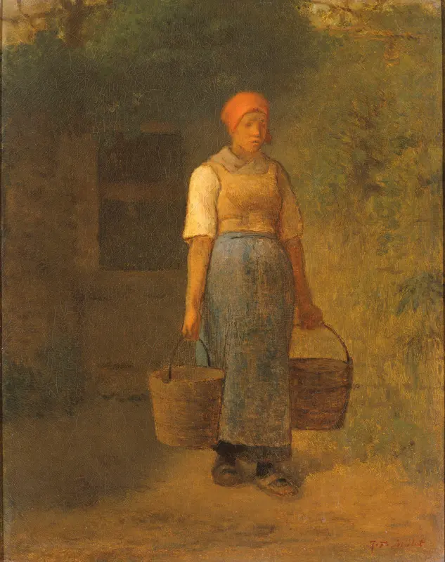 De waterdraagster Wall Art by Jean François Millet - High-Resolution Digital Print