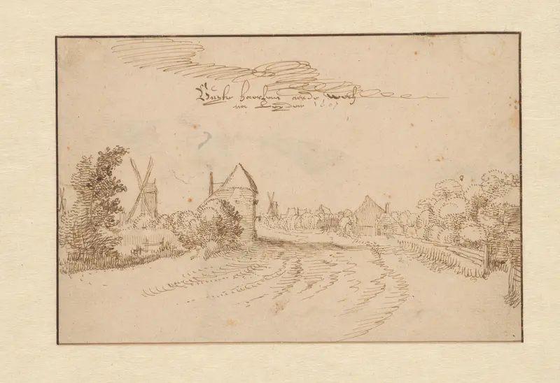 De weg naar Leiden buiten Haarlem Wall Art by Claes Jansz. Visscher (II) - High-Resolution Digital Print