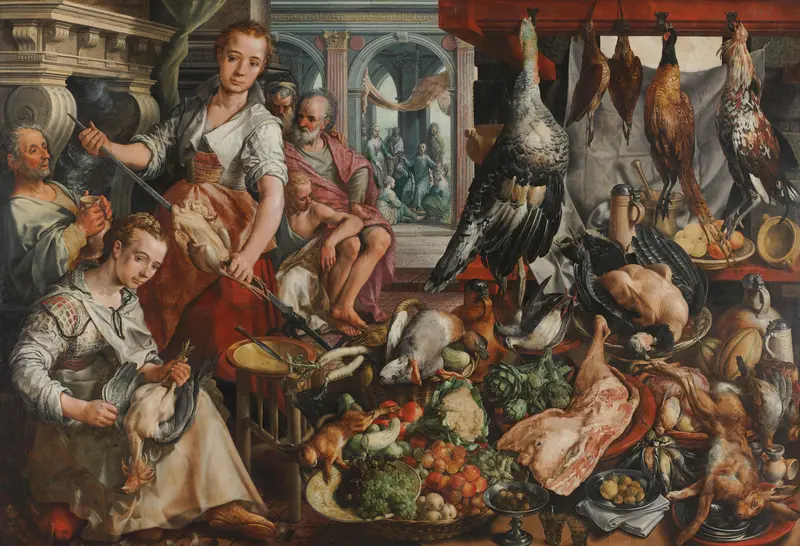 De welvoorziene keuken Wall Art by Joachim Bueckelaer - High-Resolution Digital Print