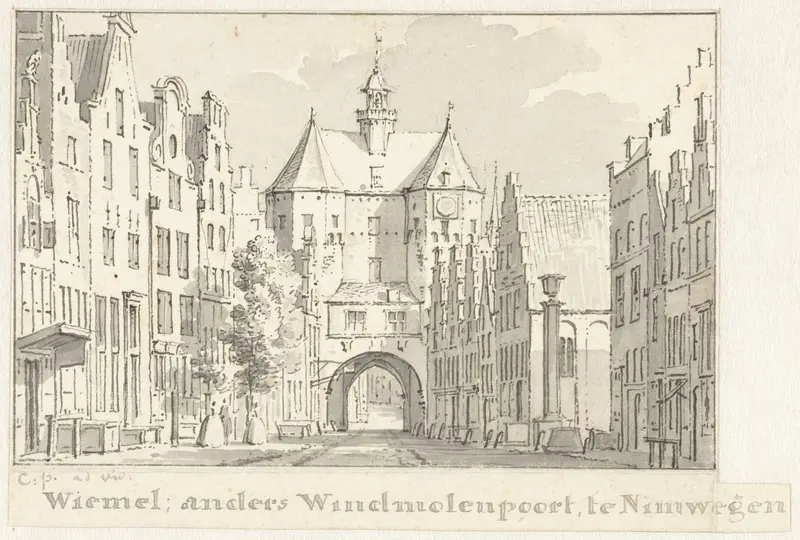 De Wiemel of Windmolenpoort te Nijmegen Wall Art by Cornelis Pronk - High-Resolution Digital Print