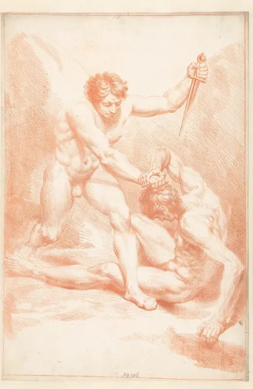 De worstelaars Wall Art by Louis Fabritius Dubourg - High-Resolution Digital Print