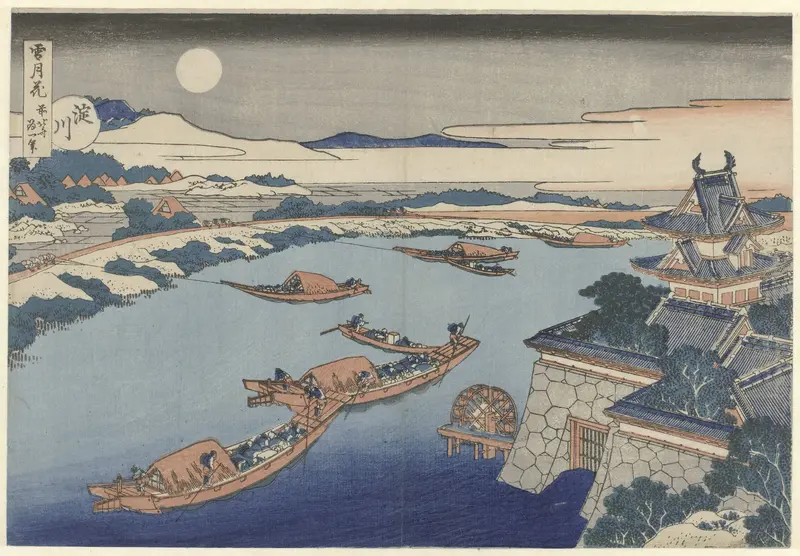 De Yodo rivier in maanlicht Wall Art by Unknown - High-Resolution Digital Print