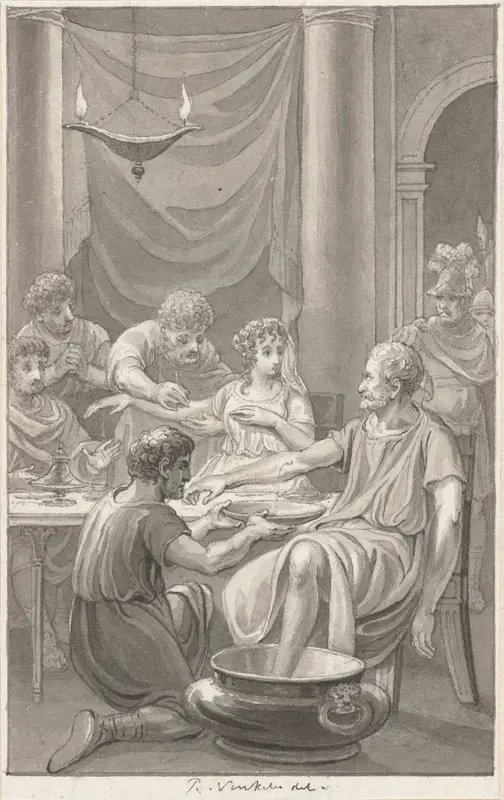 De zelfmoord van Seneca en zijn vrouw Wall Art by Reinier Vinkeles (I) - High-Resolution Digital Print