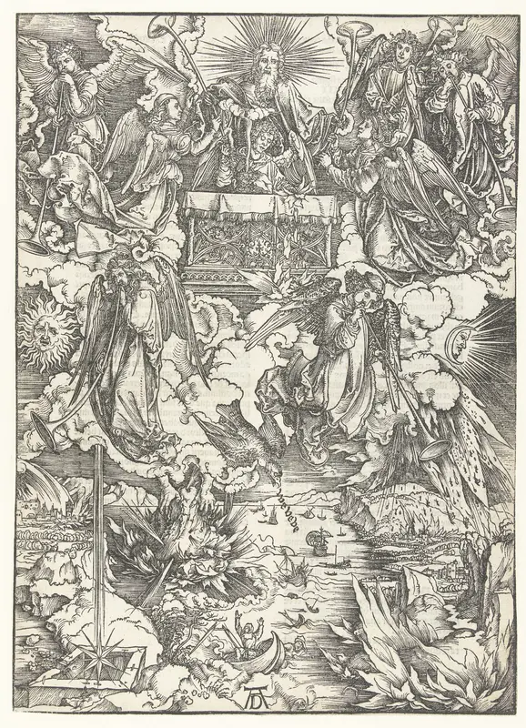De zeven engelen met de bazuinen Wall Art by Unknown - High-Resolution Digital Print