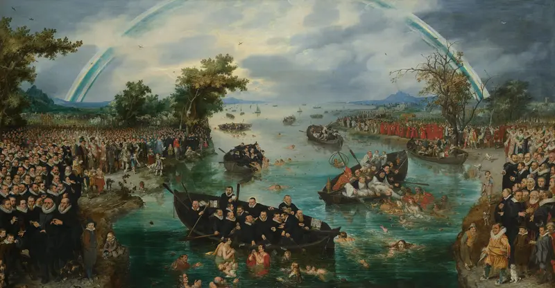 De zielenvisserij Wall Art by Adriaen Pietersz van de Venne - High-Resolution Digital Print