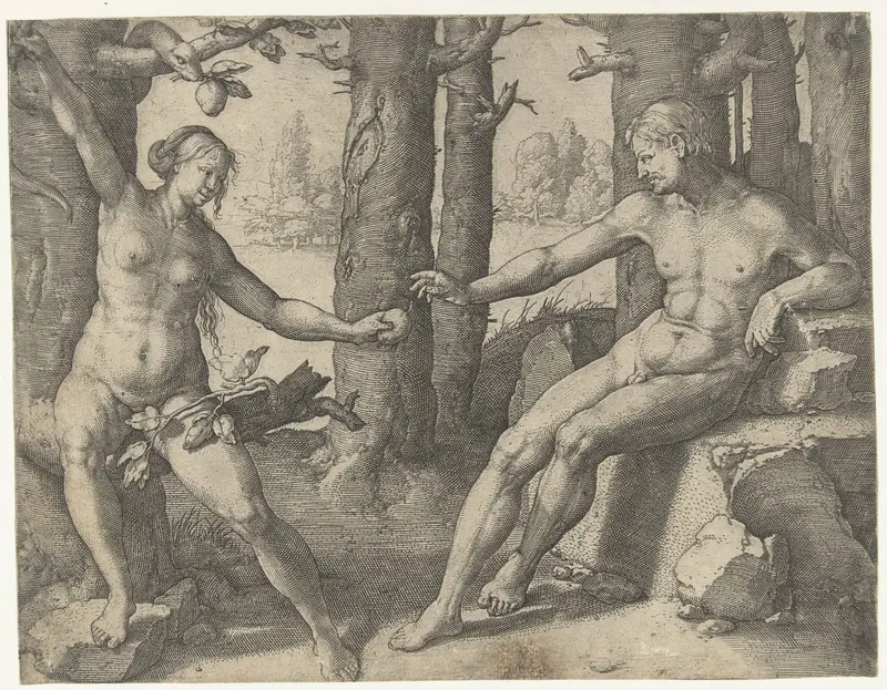De zondeval Wall Art by Lucas van Leyden - High-Resolution Digital Print