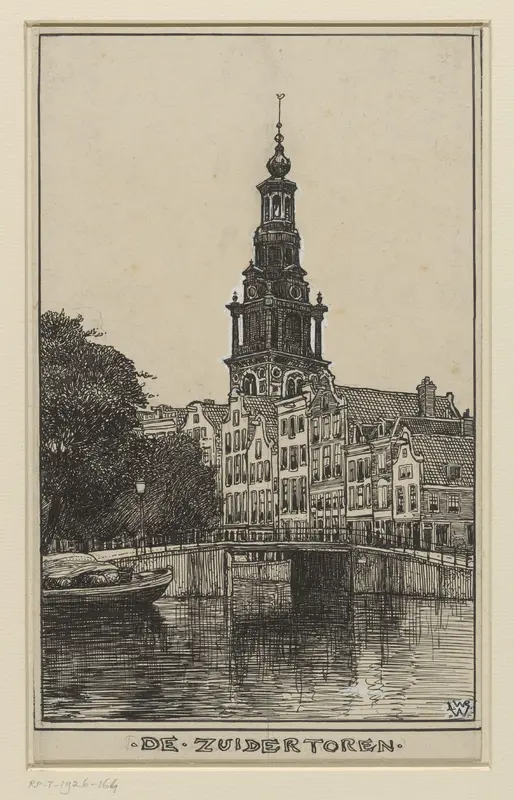 De Zuidertoren te Amsterdam Wall Art by Willem Wenckebach - High-Resolution Digital Print