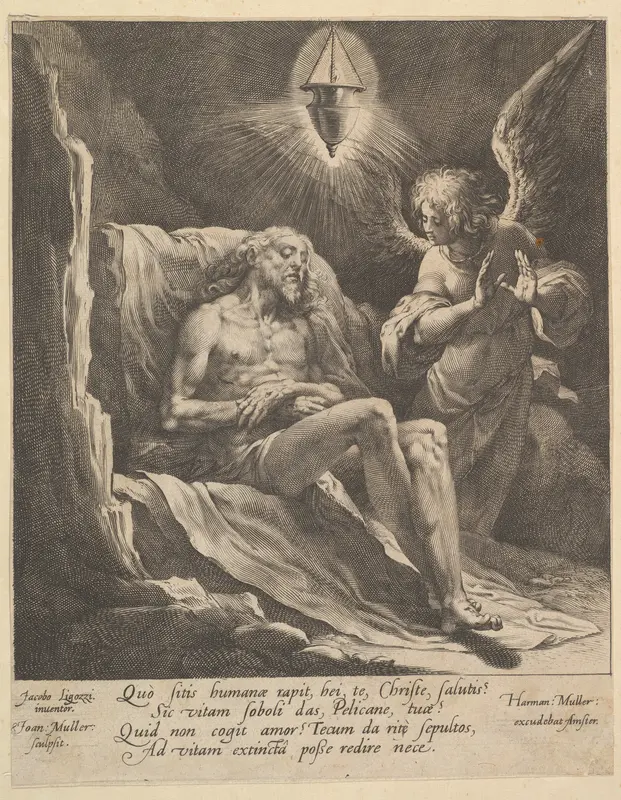 Dead Christ Lamented by an Angel Wall Art by Jan Muller - High-Resolution Digital Print
