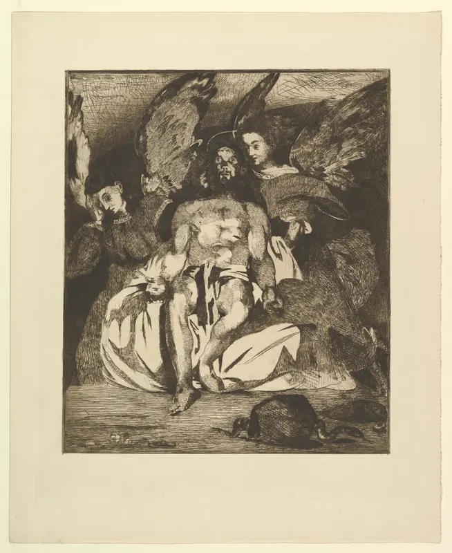 Dead Christ with Angels