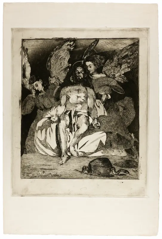 Dead Christ with Angels