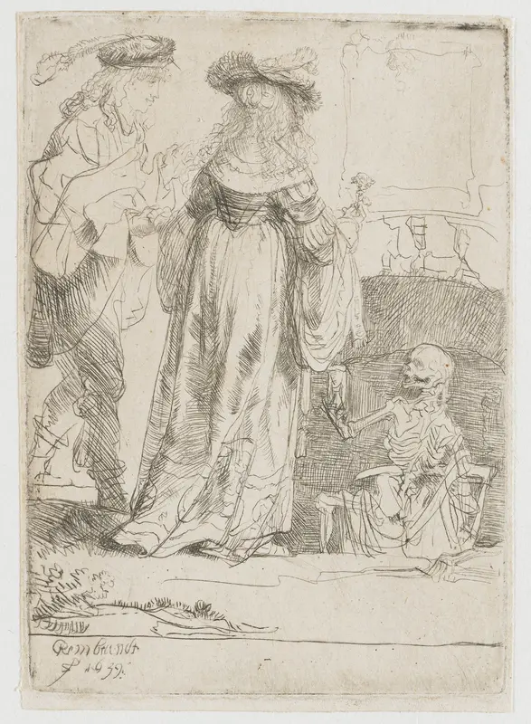 Death Appearing to a Wedded Couple Wall Art by Unknown - High-Resolution Digital Print