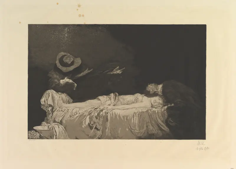 Death (from the series A Love) Wall Art by Max Klinger - High-Resolution Digital Print