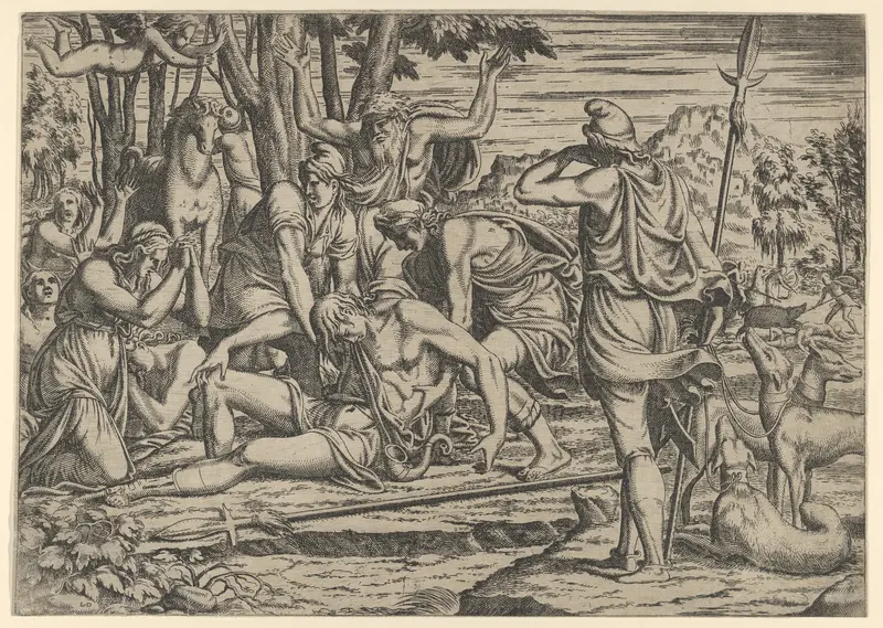Death of Adonis Wall Art by Léon Davent - High-Resolution Digital Print