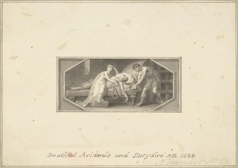 Death of Aridaeus and Eurydice Wall Art by Edward Francis Burney - High-Resolution Digital Print