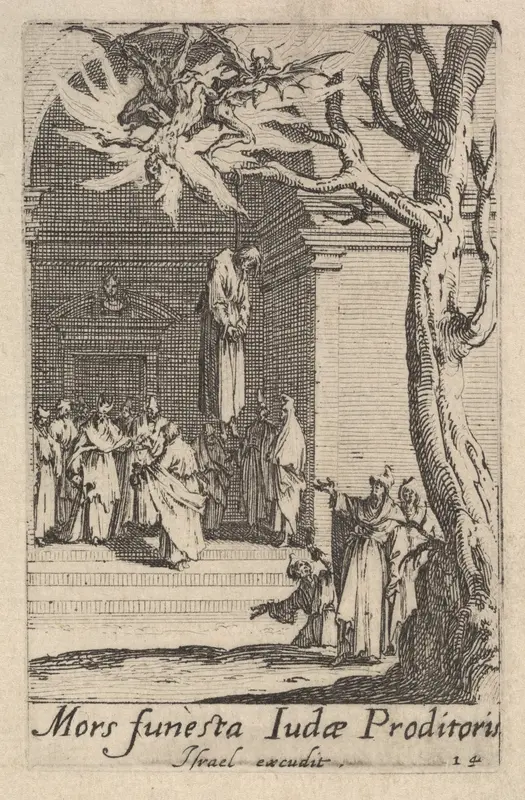 Death of Judas, from "The Little Apostles" (Les Petits Apôtres) Wall Art by Jacques Callot - High-Resolution Digital Print