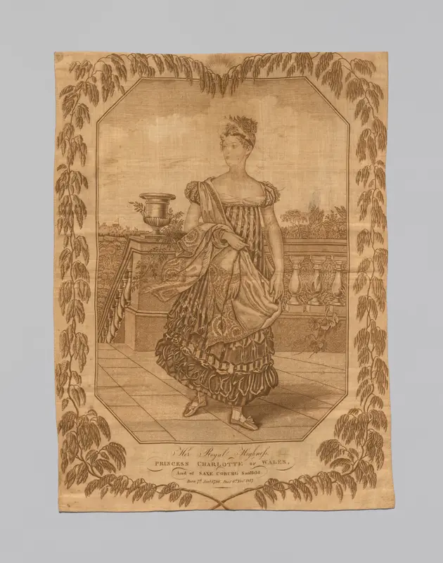 Death of Princess Charlotte memorial handkerchief Wall Art by Unknown - High-Resolution Digital Print