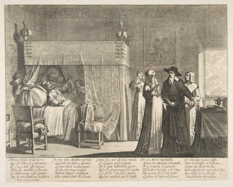 Death of the Rich Man (La Mort du mauvais riche) Wall Art by Abraham Bosse - High-Resolution Digital Print