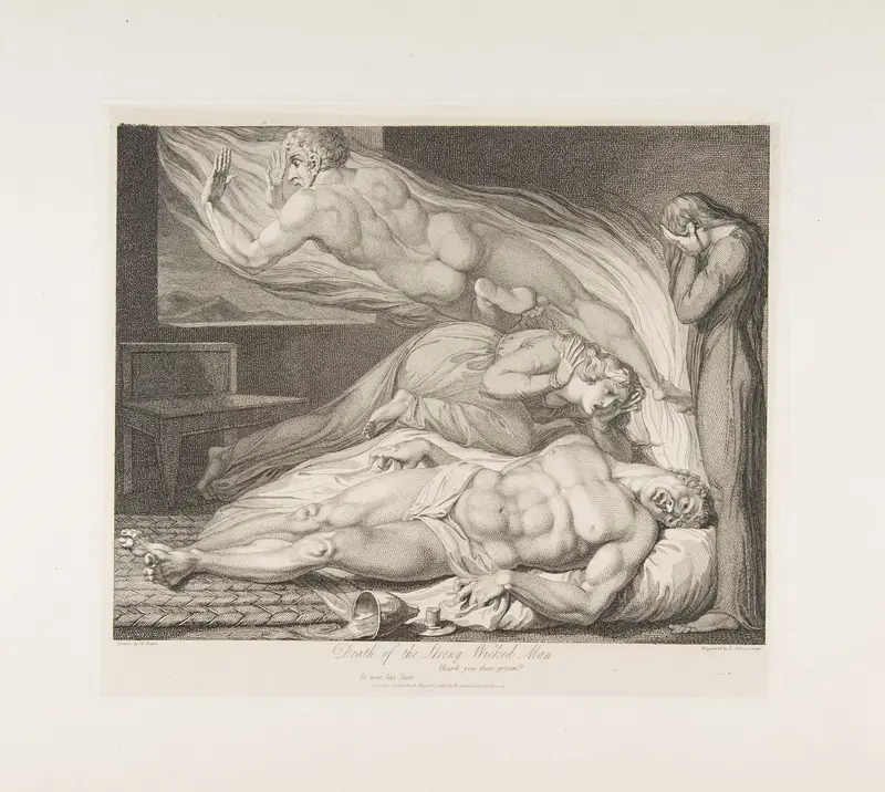Death of the Strong Wicked Man, from "The Grave," a Poem by Robert Blair