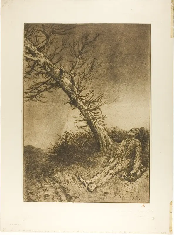 Death of the Vagabond Wall Art by Alphonse Legros - High-Resolution Digital Print
