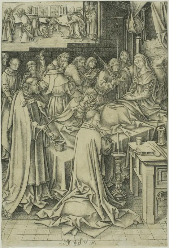 Death of the Virgin Wall Art by Israhel van Meckenem, the younger - High-Resolution Digital Print