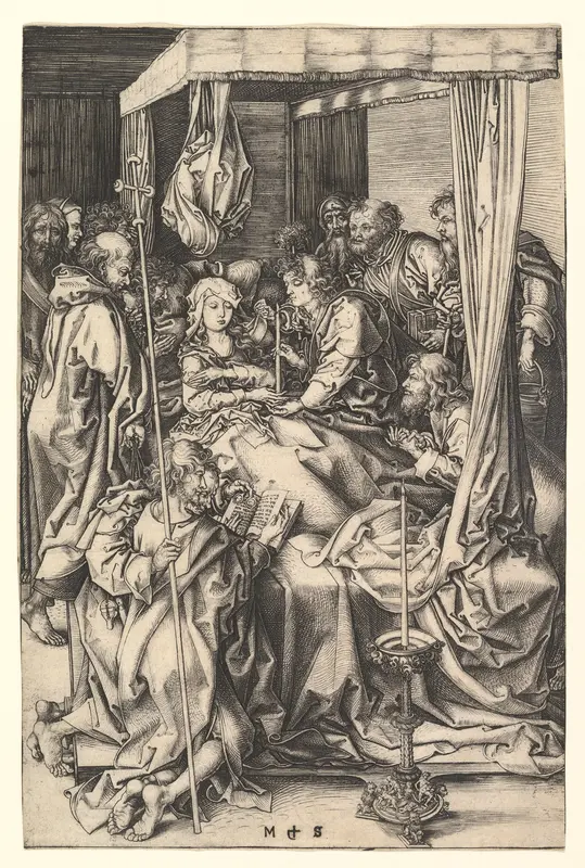 Death of the Virgin Wall Art by Martin Schongauer - High-Resolution Digital Print