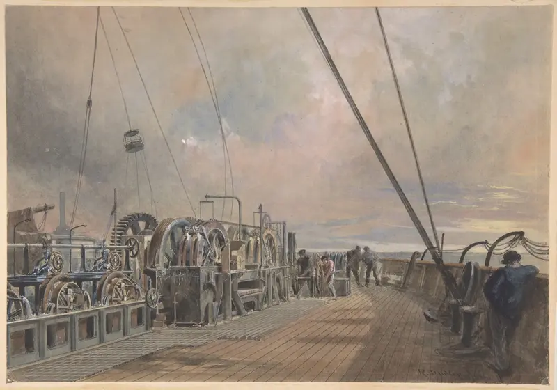 Deck of Great Eastern, Aft: the Paying-out Machinery Wall Art by Robert Charles Dudley - High-Resolution Digital Print