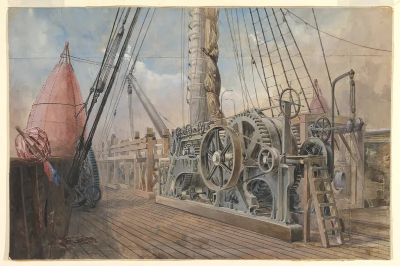 Deck of the Great Eastern, the Cable Trough, etc., 1866 Wall Art by Robert Charles Dudley - High-Resolution Digital Print