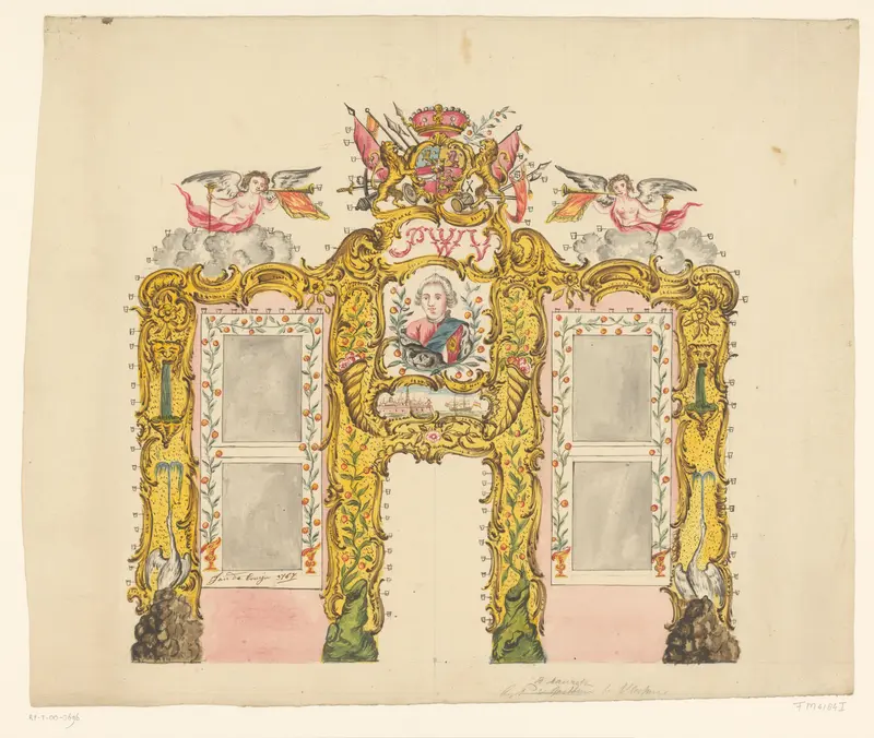Decoratie van het huis van B. Mauritz te Vlissingen, 1766 Wall Art by Unknown - High-Resolution Digital Print