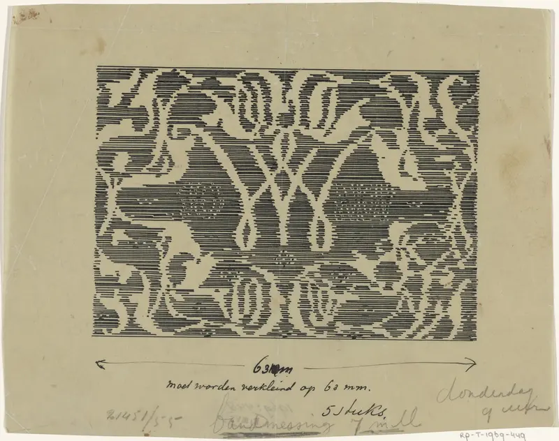 Decoratief ontwerp in nationale kleuren Wall Art by Carel Adolph Lion Cachet - High-Resolution Digital Print