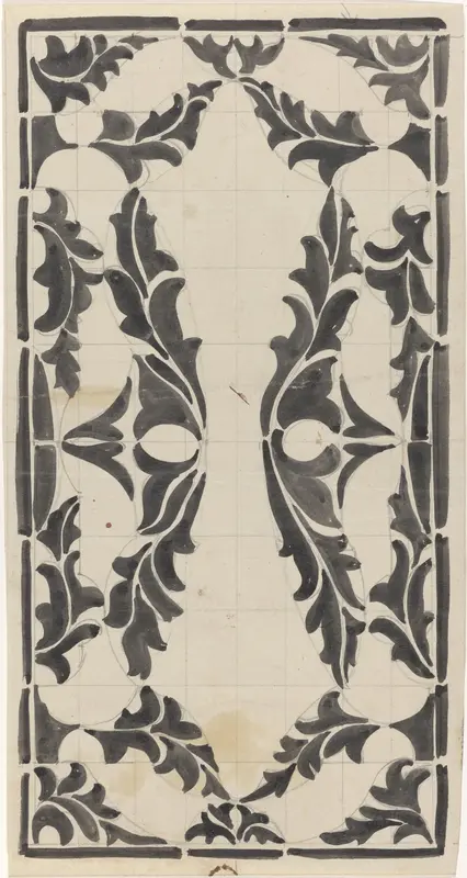Decoratief ontwerp met bladmotief Wall Art by Carel Adolph Lion Cachet - High-Resolution Digital Print