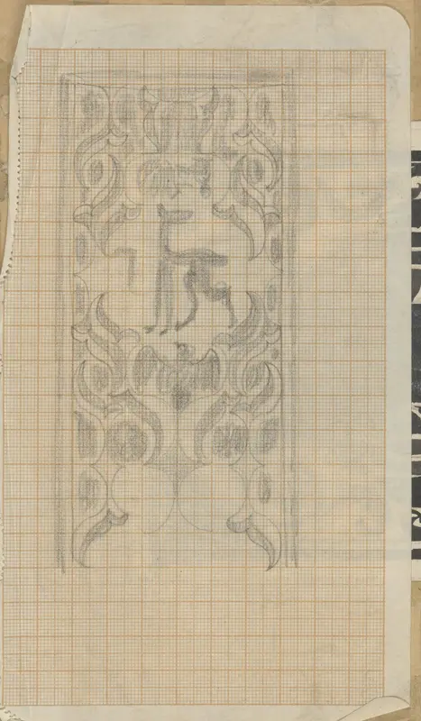 Decoratief ontwerp met een dier Wall Art by Carel Adolph Lion Cachet - High-Resolution Digital Print