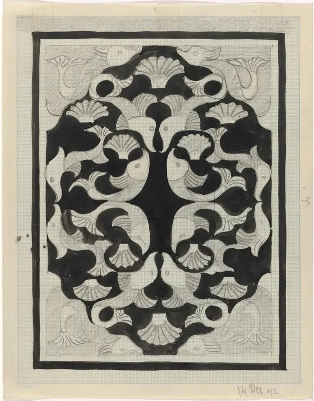Decoratief ontwerp met vissen Wall Art by Carel Adolph Lion Cachet - High-Resolution Digital Print