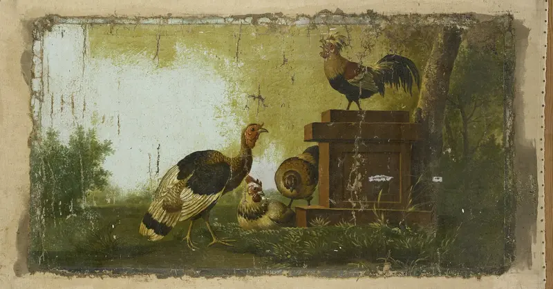 Decoratiestuk met gevogelte Wall Art by anonymous - High-Resolution Digital Print