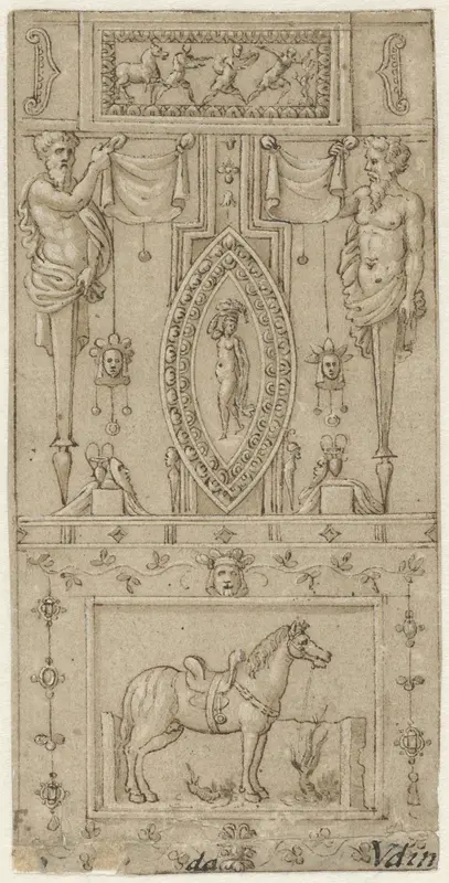 Decoratieve paneelvulling uit de Loggiën van het Vaticaan Wall Art by Unknown - High-Resolution Digital Print