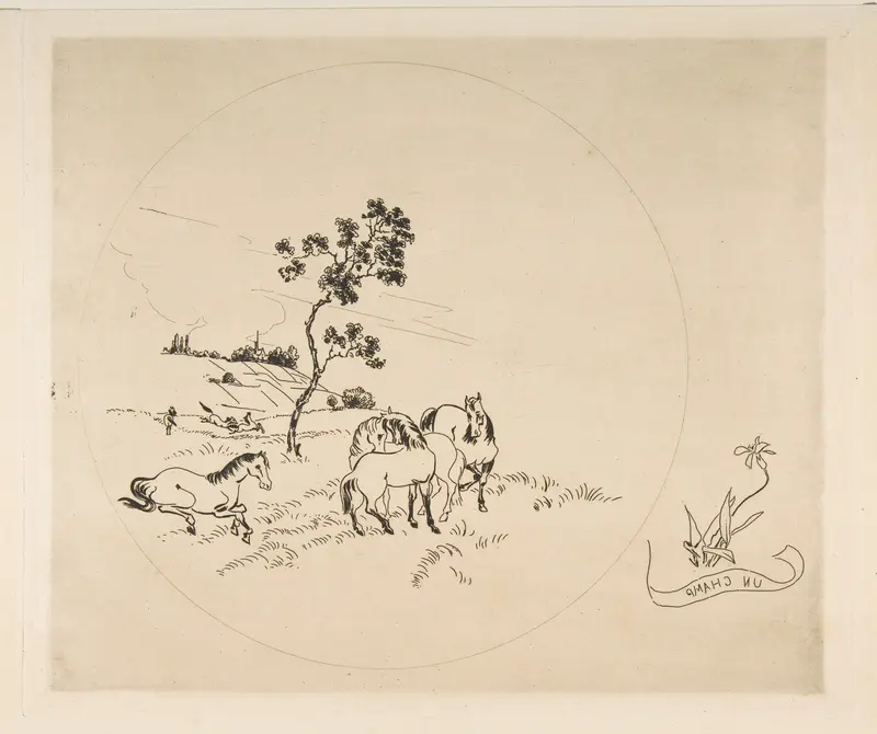 Decoration for a Plate: A Field Wall Art by Félix Bracquemond - High-Resolution Digital Print