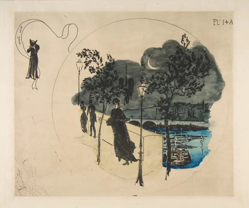 Decoration for a Plate: Notre Dame Wall Art by Félix Bracquemond - High-Resolution Digital Print