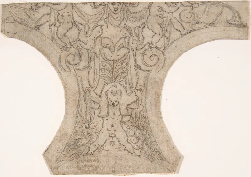 Decoration for a Spandrel in a Cove Wall Art by Anonymous, Italian, 16th century - High-Resolution Digital Print