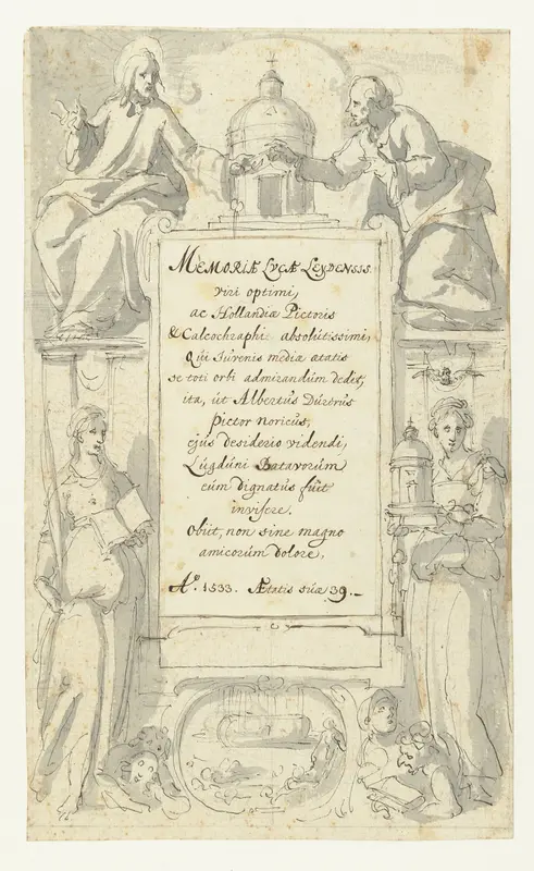 Dedicatie behorend bij Lucas van Leyden collectie Wall Art by anonymous - High-Resolution Digital Print