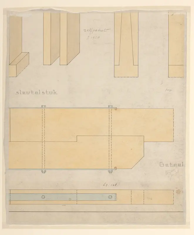 Deel van een bouwtekening Wall Art by Unknown - High-Resolution Digital Print