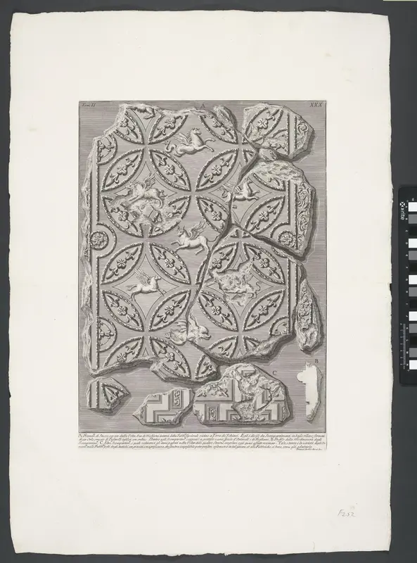 Deel van het ornamentele plafond van graftombe Wall Art by Unknown - High-Resolution Digital Print