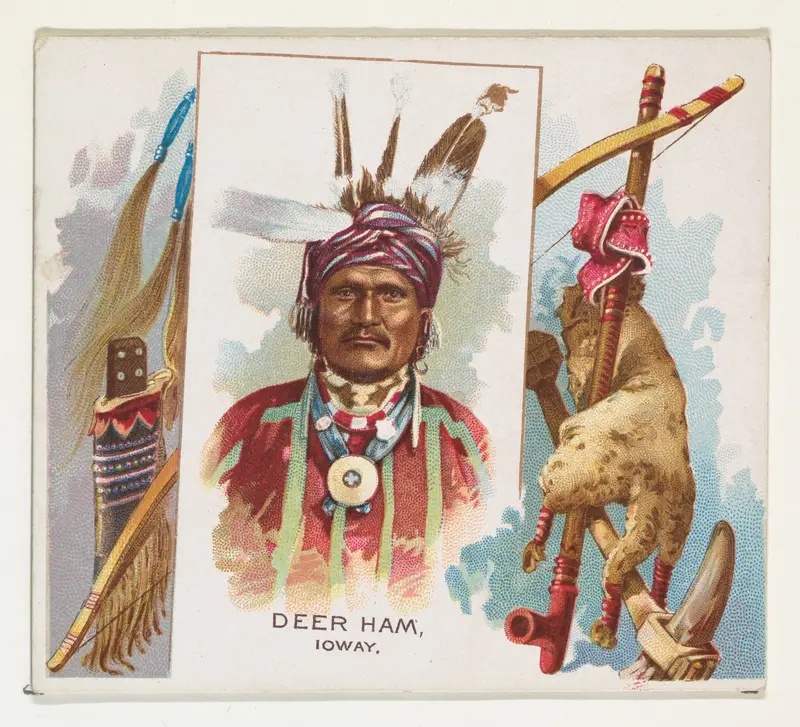 Deer Ham, Ioway, from the American Indian Chiefs series (N36) for Allen & Ginter Cigarettes Wall Art by Allen & Ginter - High-Resolution Digital Print