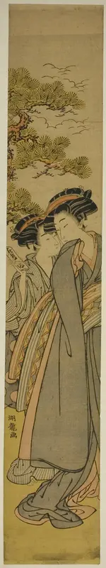 Delivering a Love Letter Wall Art by Isoda Koryusai - High-Resolution Digital Print