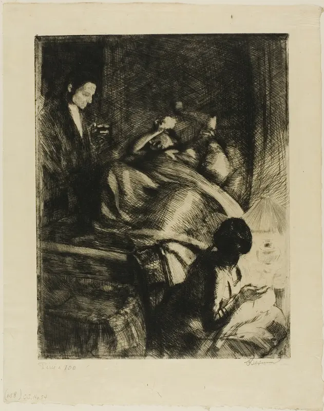 Delivery, plate three from Woman Wall Art by Albert Besnard - High-Resolution Digital Print