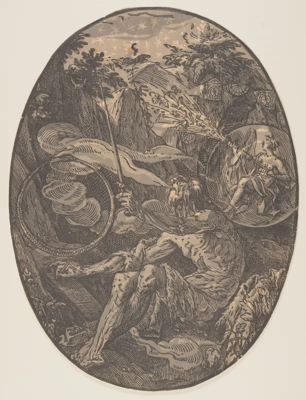 Demogorgon in the Cave of Eternity, from The Deities