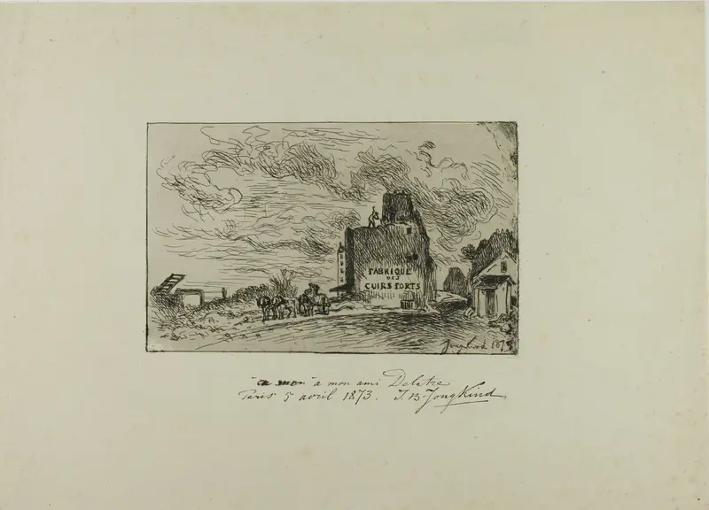 Demolition of the Rue des Francs-Bourgeois Saint Marcel Wall Art by Johan Barthold Jongkind - High-Resolution Digital Print